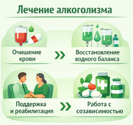 лечение алкоголизма в Ипатово этапы